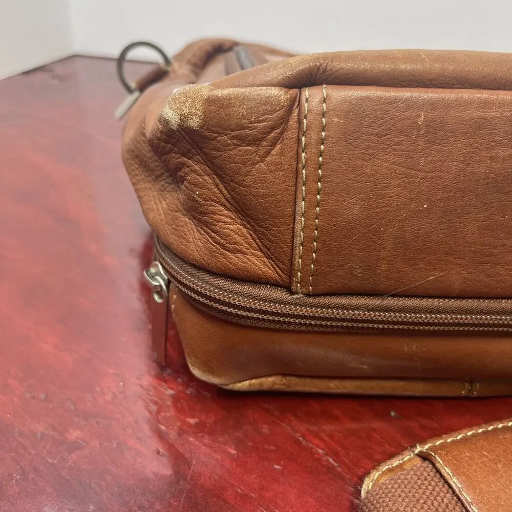 Pelle Studio Genuine Leather Bag Brown Shoulder Messenger Satchel Document Bag